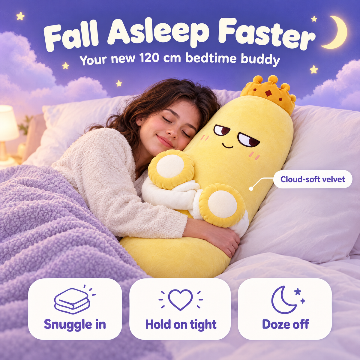 Fall asleep faster with your Dozie bedtime buddy